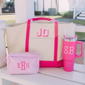 Borsa tote in tela con monogramma ricamato // Regalo personalizzato, borsa tote per damigella d'onore, borsa tote personalizzata, borse per addio al nubilato, regalo per addio al nubilato
