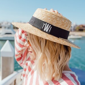 Cappello da barca con monogramma // Viaggio di addio al nubilato, luna di miele, weekend al mare