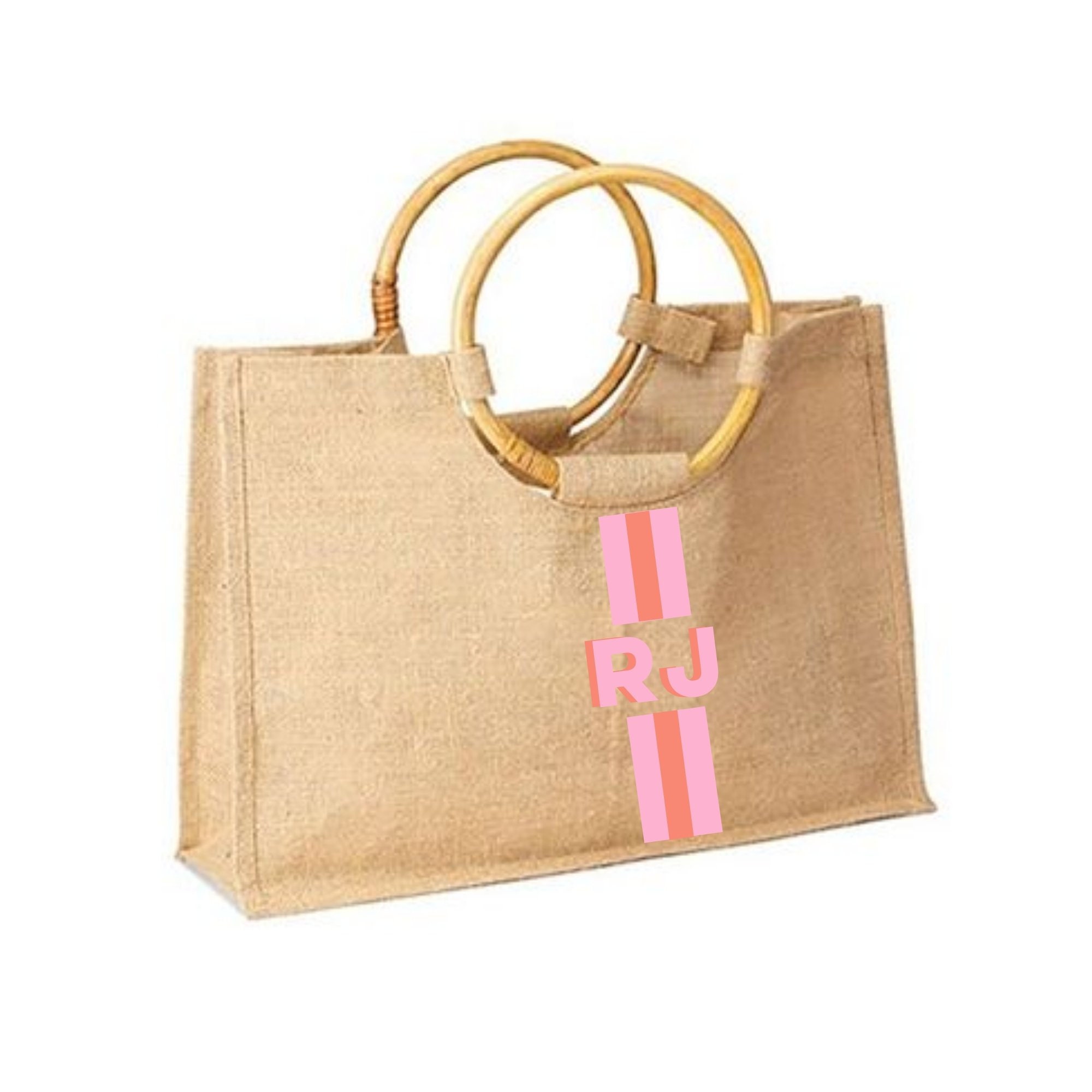 Monogram Bamboo Jute Carryall