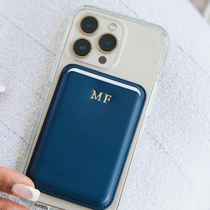 Portefeuille magnétique en cuir pour téléphone avec feuille d'or