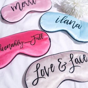 Custom Name Sleep Mask // Bachelorette // Wedding // Honeymoon
