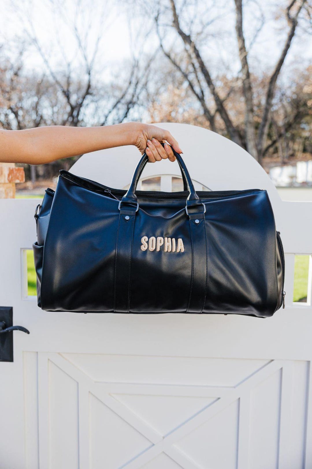 Borsa Per Indumenti Convertibile Donna 2 In 1 - Con Custodia Per Scarpe, In Pelle PU, Ideale Per Viaggi - Foto 6