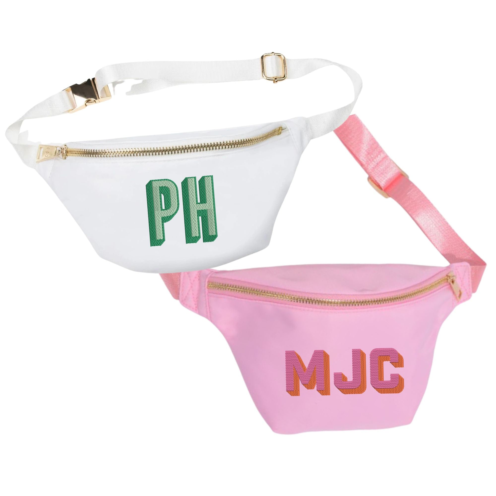 Aesthetic Preppy Pink Patched Fanny Pack!