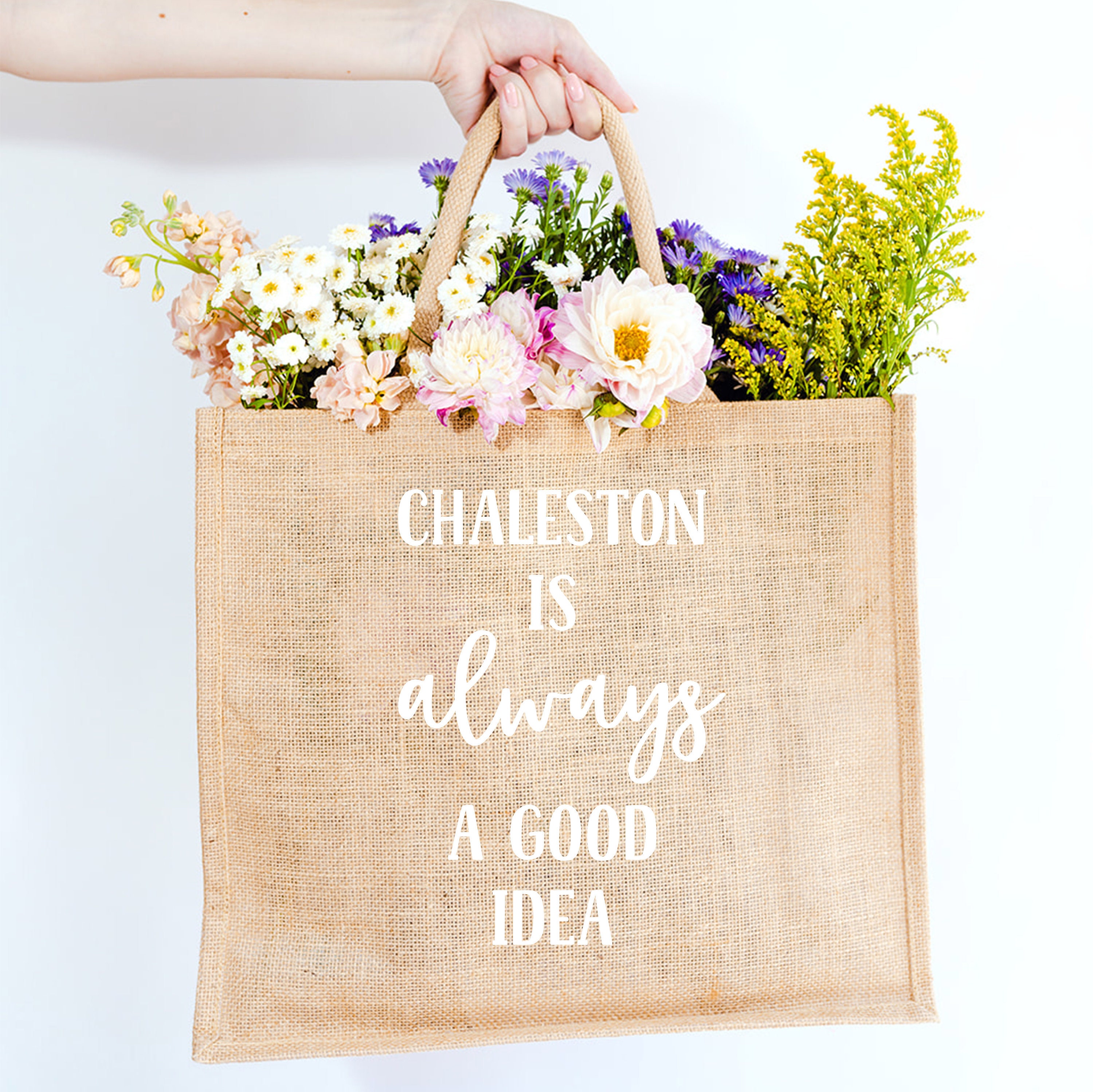 Charleston is Always A Good Idea Jute Carryall | Etsy