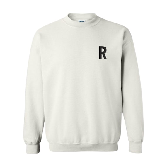 white monogram sweatshirt