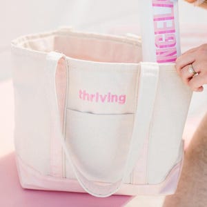 The Ironic Canvas Tote // Embroidered Custom Canvas Tote, Personalized Gift, Custom Tote Bag, Bachelorette Bags, Bridesmaid Tote, Beach Bag