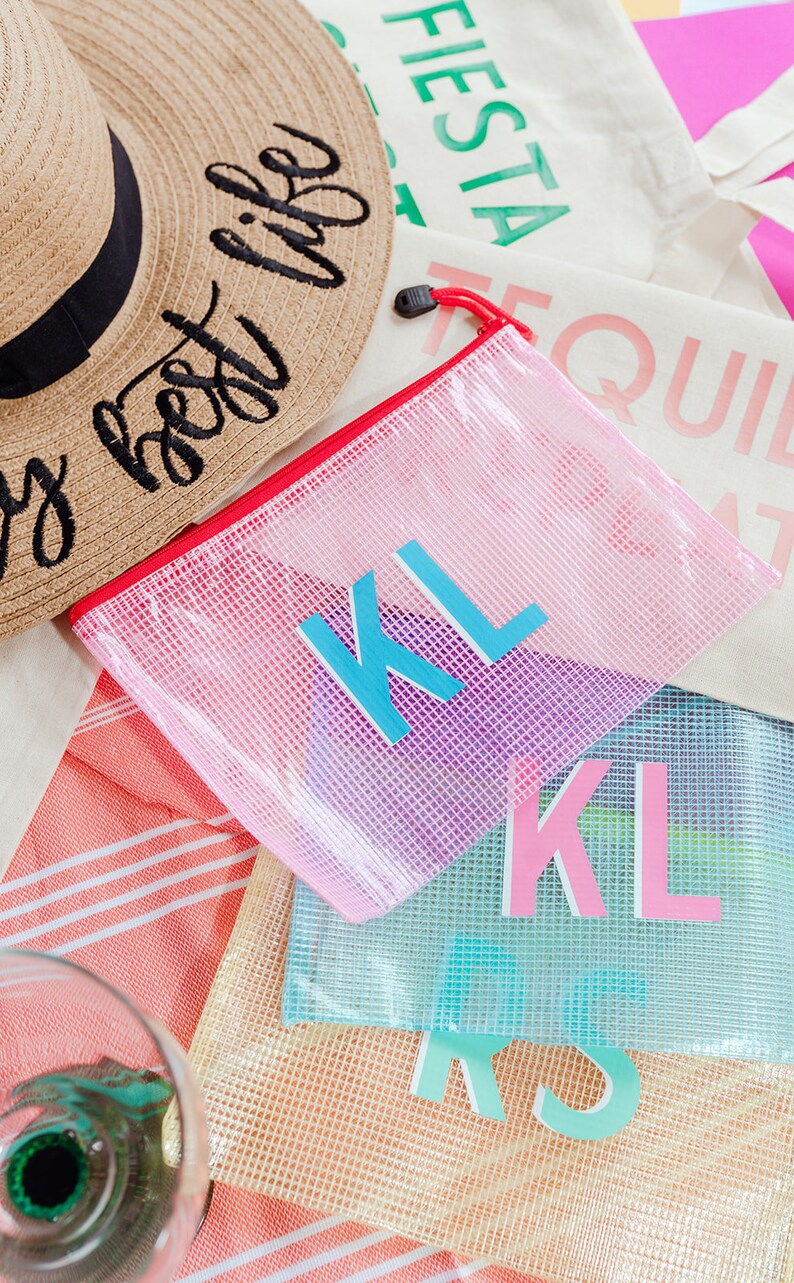 Shadow Monogram Pool Bag // Custom toiletry bag image 3