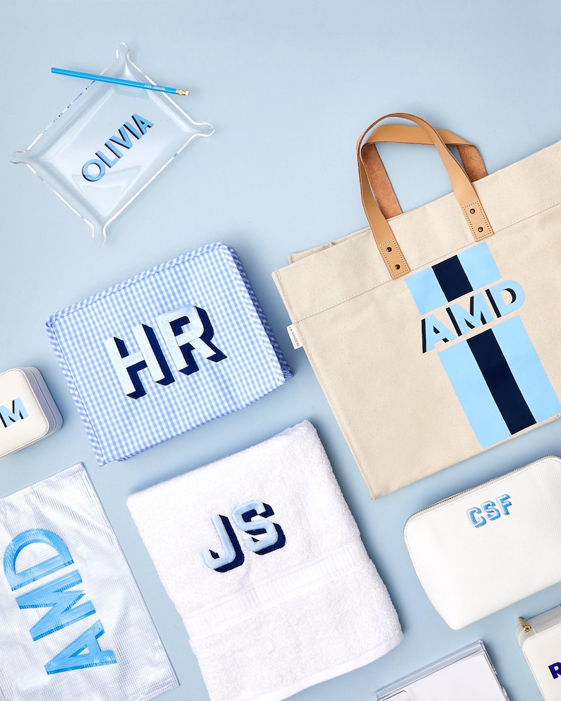 Striped Monogram Weekender // Personalized Name Tote, Bridesmaid Beach Tote Bag, Custom Shoulder Bag, Custom Tote Bag, Gift for Her image 4
