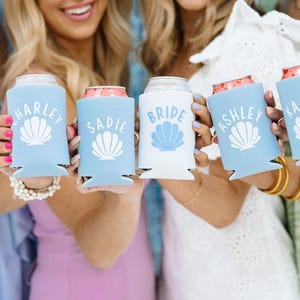 Seashell Name Can Cooler (Set of 4)