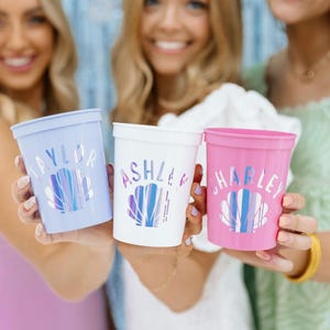 Custom Seashell Stadium Cup (Set of 4)