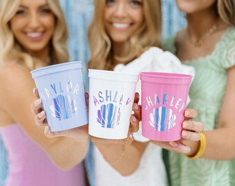 Personalisierte Muschel Stadion Tasse (4er Set)