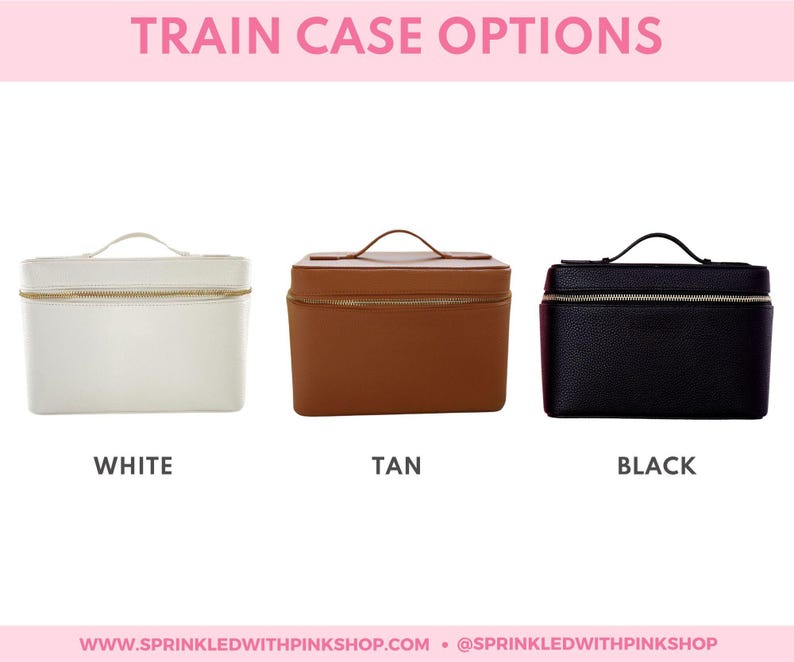 Sprinkled With Pink Monogram Train Case - Thumbnail 2