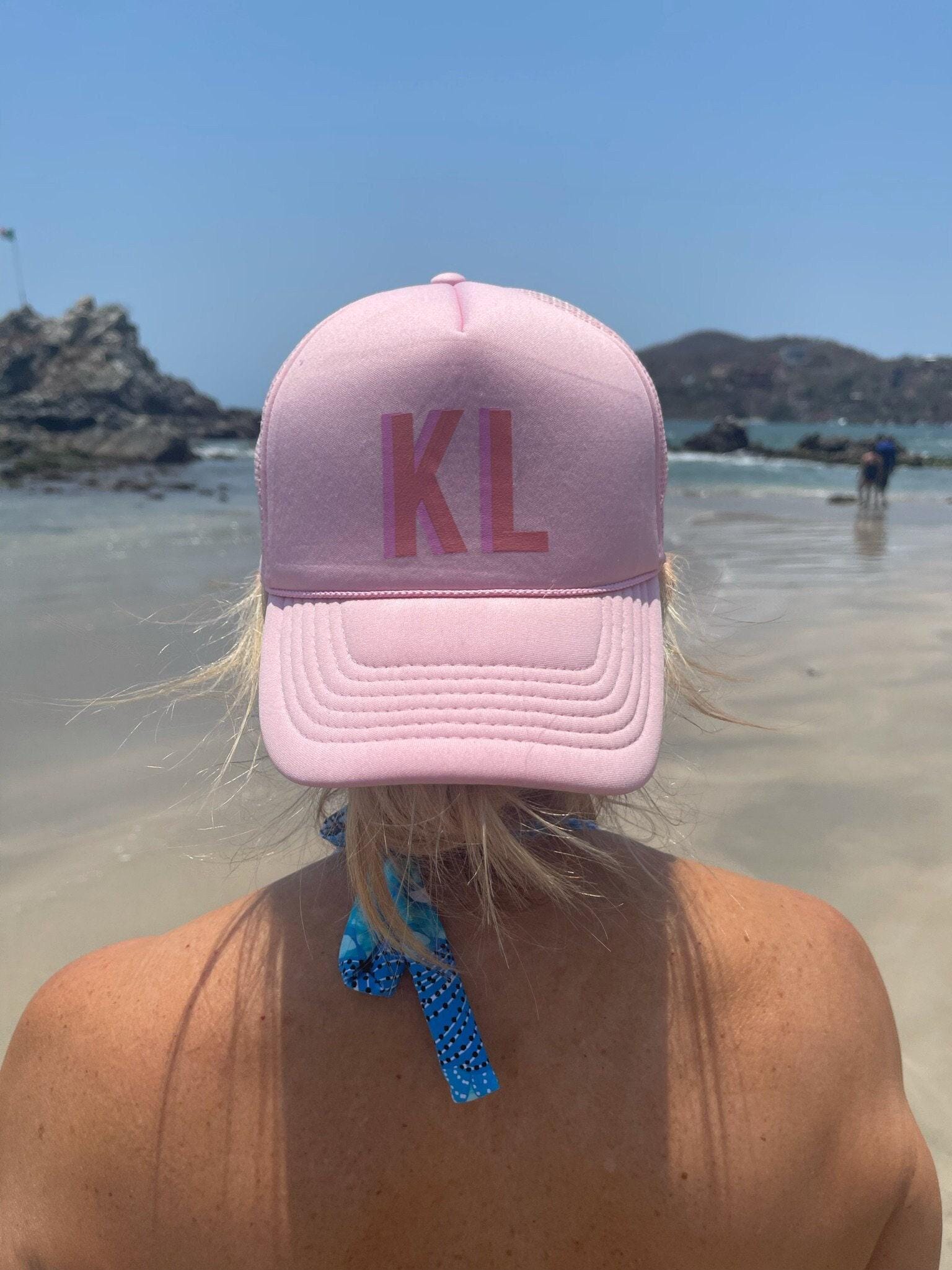 Shadow Monogram Trucker Hat // Monogram Initials Trucker Hat Custom Bridal Favors Bachelorette Party Gift Personalized Bridesmaid Favor