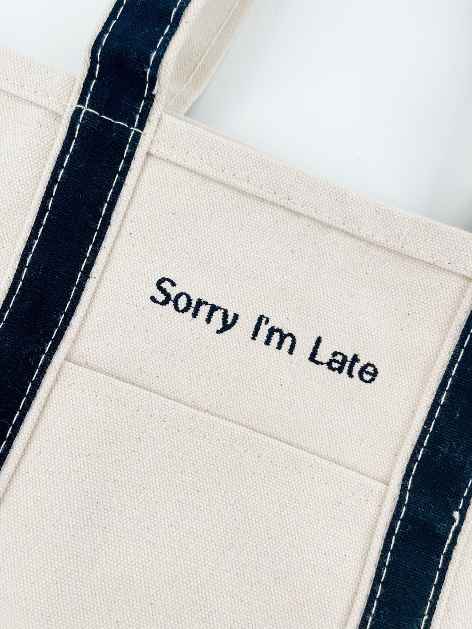 Embroidered Custom Canvas Tote // the Ironic Canvas Tote 