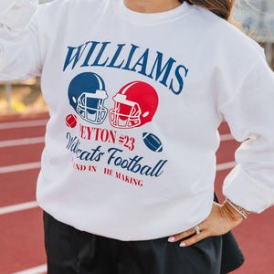 Custom Gameday Sweatshirt // Custom Team Sweatshirt, Football Mom Hoodie, School Spirit Sweatshirt, Game Day Sweatshirt, Football Team Name