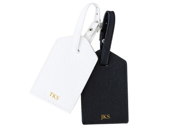 Luggage Tag or Passport Holder with Gold Foil Monogram // Personalized Luggage Tags, Monogrammed Luggage Tag, Bridesmaid Gift, Wedding Favor