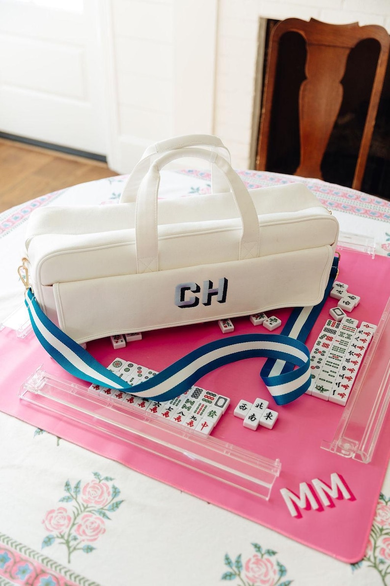 Embroidered Mahjong Carryall Tote