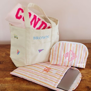 Embroidered Teacher Icon Canvas Tote // Personalized Gift, Teacher Tote Bag, Custom School Bag, Teacher Appreciation, Back to School Totes image 12