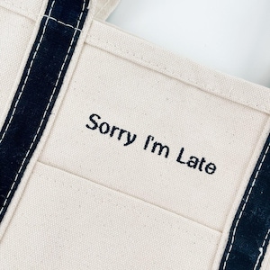 The Ironic Canvas Tote // Embroidered Custom Canvas Tote, Personalized Gift, Custom Tote Bag, Bachelorette Bags, Bridesmaid Tote, Beach Bag