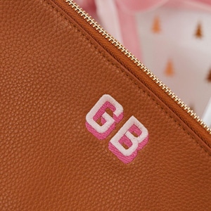 Embroidered Leather Pouch
