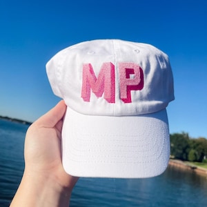 Embroidered Shadow Monogram Baseball Hat //Monogrammed Baseball Hat, Personalized Hat, Beach Hat, Baseball Cap, Bachelorette Hat, Custom Hat