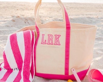 Embroidered Canvas Tote with Applique // Custom Text Tote, Gift for Her, Bachelorette Tote, Personalized Tote Bag, Name Tote Bag, Bridesmaid