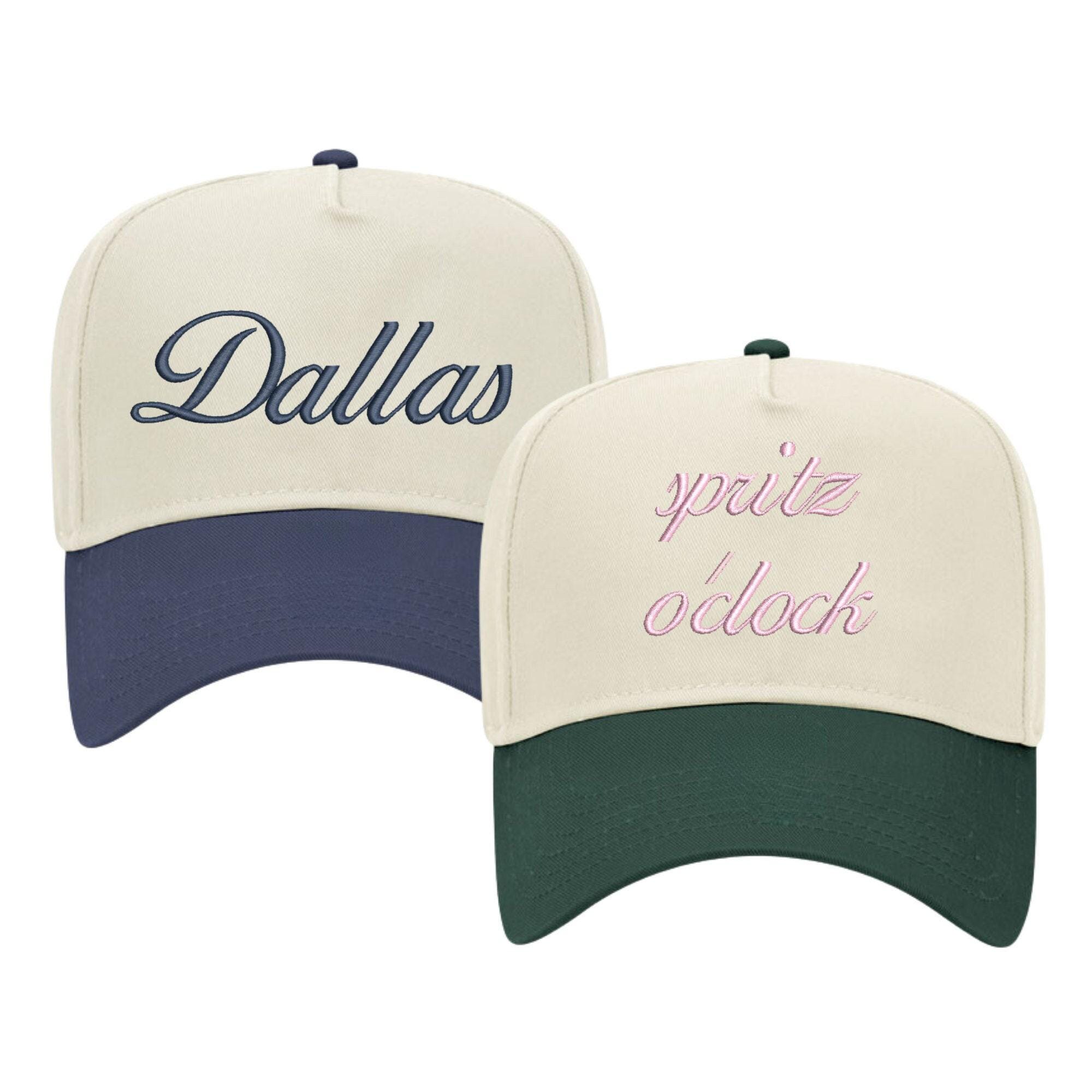 Custom Embroidered Script Vintage Trucker Hat // Two Tone Trucker Hat ...