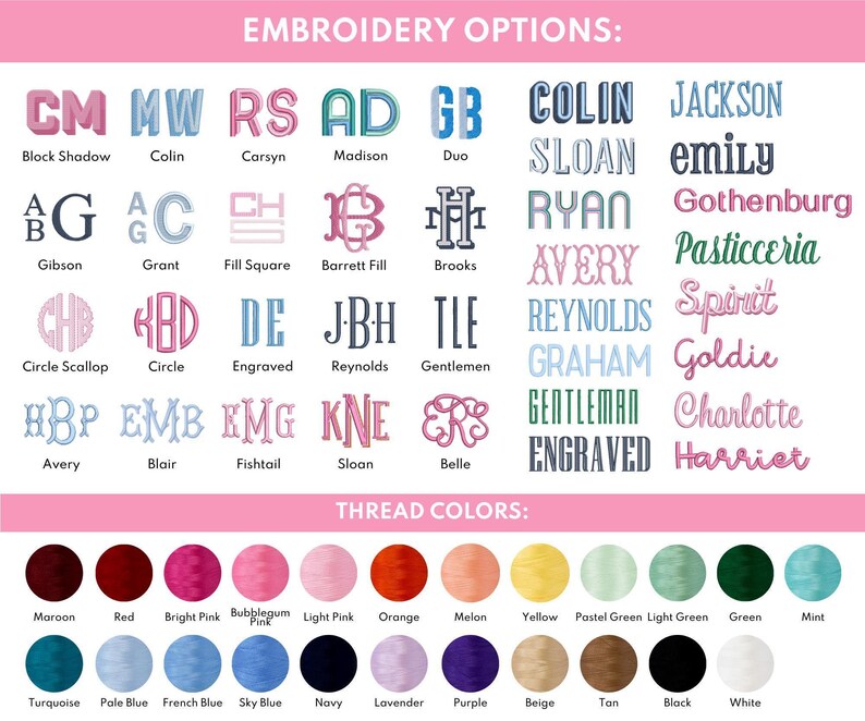 a poster with different font styles and colors