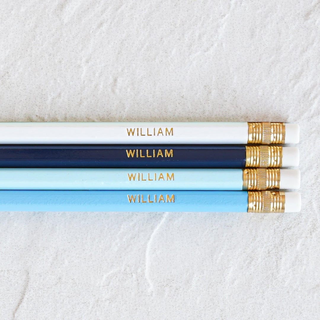 Custom Gold Foil Pencils // Personalized #2 Pencils, Back to School ...