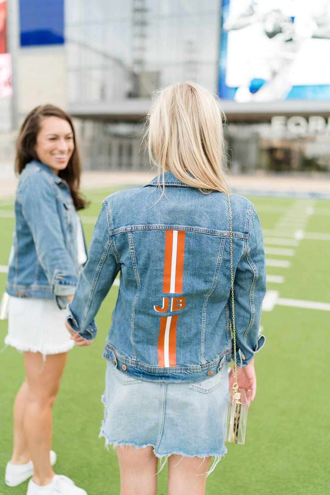 argue　baseball denim wide shirt jacket Denim Baseball Jacket - Etsy