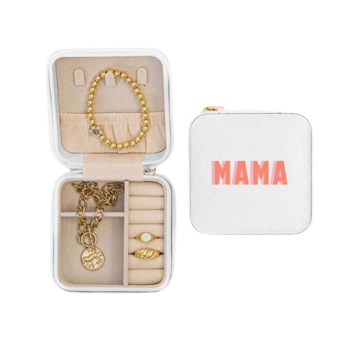 Retro Initial Travel Jewelry Case Etsy