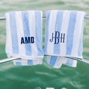 Embroidered Cabana Towel // Custom Towel, Bachelorette Gifts, Striped Beach Towel, Personalized Beach Towel, Custom Gifts, Monogrammed Towel
