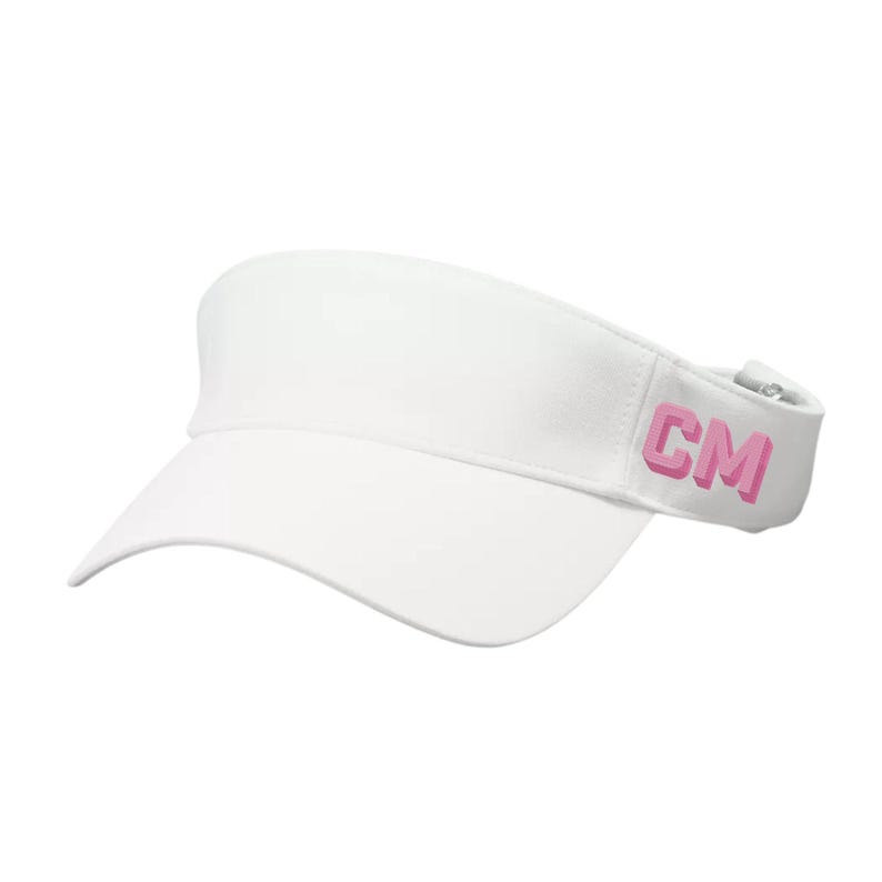 Embroidered Monogram Visor // Personalized Custom Visor, Monogram Sun Visor for Women, Embroidered Visor, Women's Monogram Hat, Monogrammed image 5