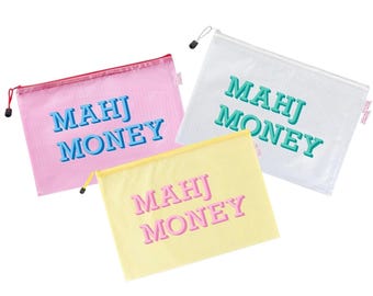 Mahj Money Pool Bag // Mahjong Tile Bag, Mahjong Accessories, Storage Bag, Cardholder Pouch, Mahj, Custom Pool Bag, Mahjong Bag, Mah Jongg