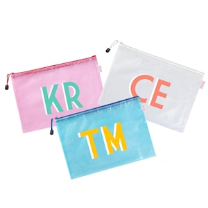 Shadow Monogram Pool Bag // Large Pool Bag Bridesmaids Wedding Bag Custom Bachelorette Sunscreen Bag Sunscreen Storage Bag Bachelorette Gift