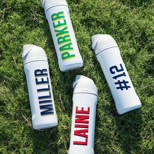 24 oz Gameday Tumbler // Personalized Water Bottle, Custom Sport Water Bottle, Last Name Water Bottle, Custom Team Gift, Custom Number