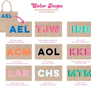 Striped Monogram Weekender // Personalized Name Tote, Bridesmaid Beach Tote Bag, Custom Shoulder Bag, Custom Tote Bag, Gift for Her image 7