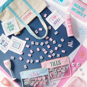 a variety of items are laid out on a table