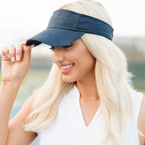 Embroidered Monogram Visor // Personalized Custom Visor, Monogram Sun Visor for Women, Embroidered Visor, Women's Monogram Hat, Monogrammed image 6