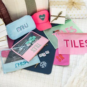 Mahjong Pool Bag // Mahjong Tile Bag, Personalized Game Bag, Mahjong, Bam Crak Dot Bag, Token Bag, Mahj Bag, Mahjong Pouch, Mahers Jongg afbeelding 3
