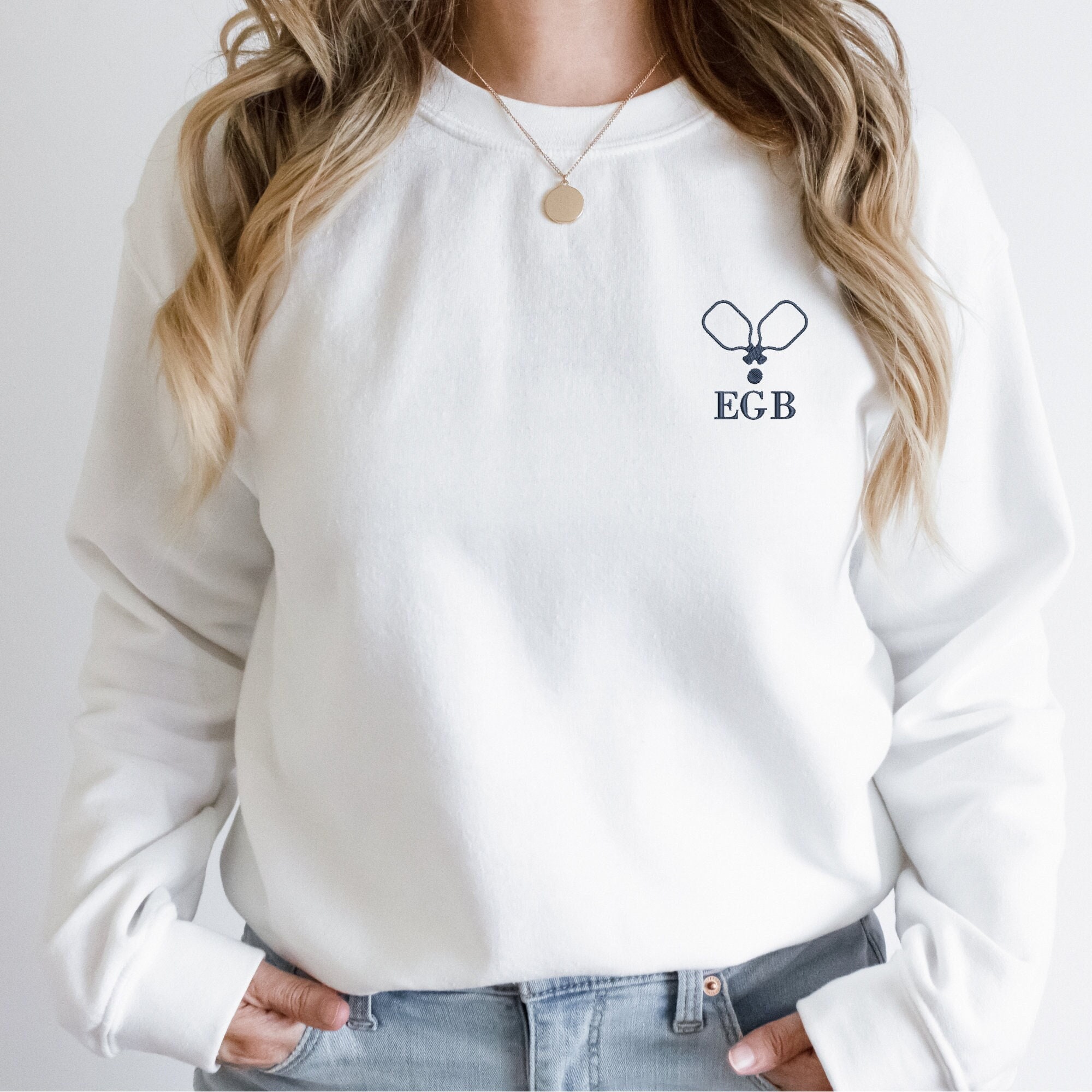 Custom Embroidered Sweatshirt with Monogram Motif