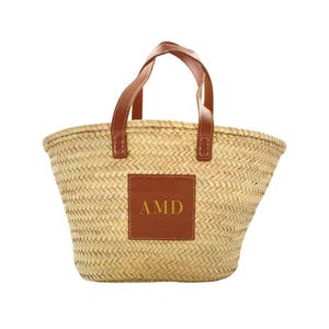 Monogrammed Straw Tote