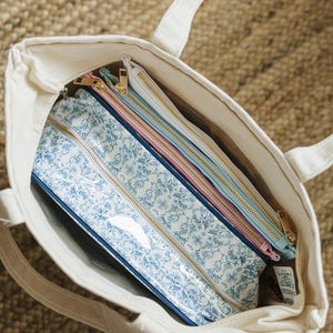Needlepoint XL Project Pouch // Needlepoint NDLPT Project Bag Storage, Custom Name School Everyday, Needlepoint Bag image 6