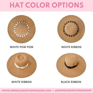 Aangepaste Floppy Beach Hat//Bachelorette reis huwelijksreis bruiloft afbeelding 9