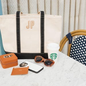Embroidered Monogram Canvas Tote // Personalized Gift, Bridesmaid Tote, Custom Tote Bag, Bachelorette Bags, Bachelorette Party Gift image 7