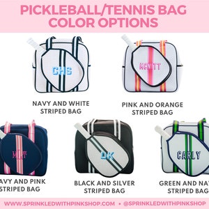 the pickleball tennis tennis bag color options
