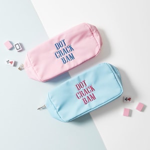 Bolsa grande de nylon com bolinhas bordadas e rachaduras // Bolsa para peças de Mahjong, acessórios de Mahjong, bolsa para armazenamento, bolsa para porta-cartões, bolsa de Mahjong, Mah Jongg
