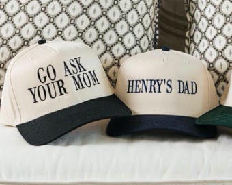 Custom Embroidered Vintage Trucker Hat // Father's Day Hat, Custom Dad Hats, New Dad Gift, Gift For Husband, Trucker Hat, Funny, Grandpa Hat