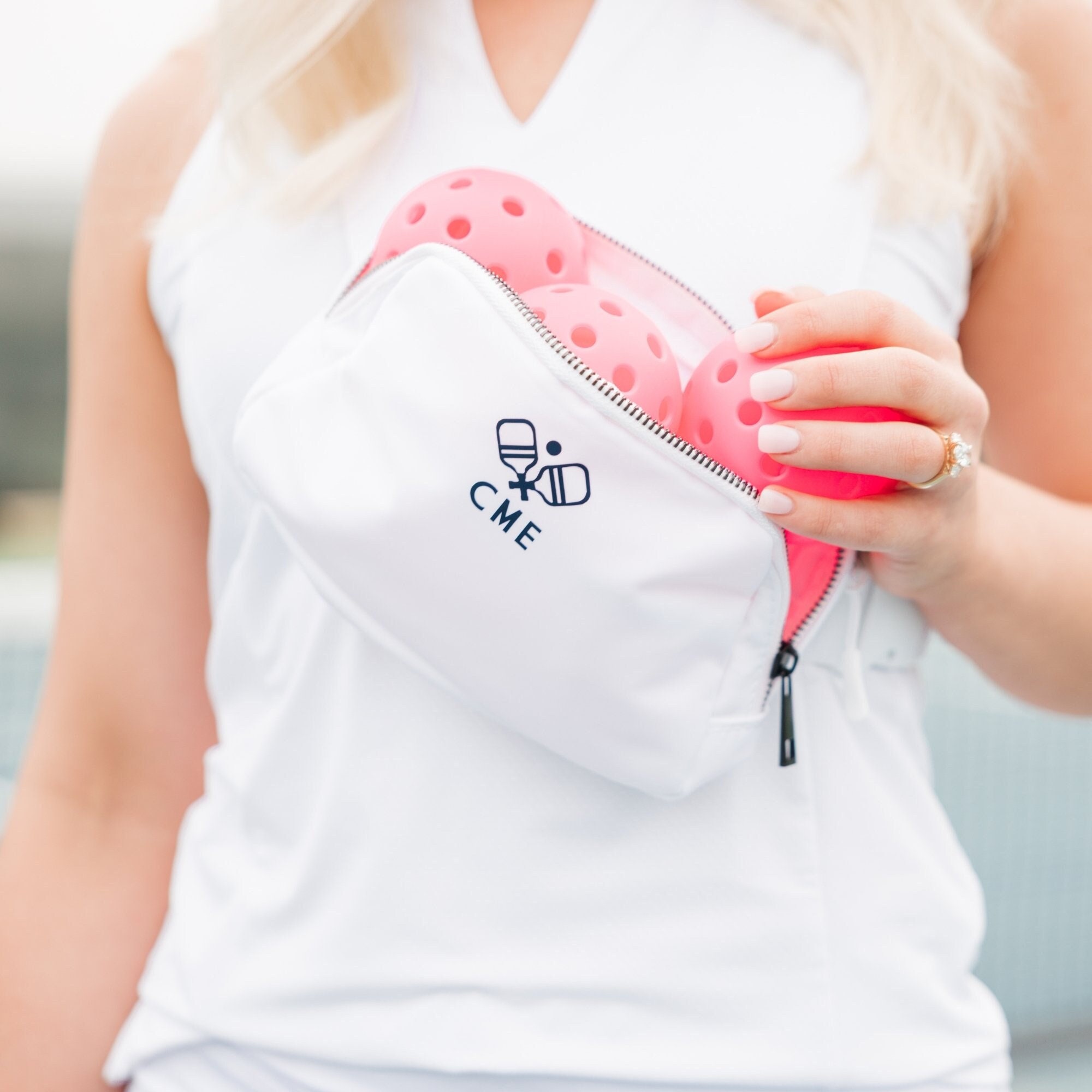 Belt Bag with Monogram Motif | Personalized Waist Bag | Customizable Crossbody Bag for Pickleball Lover