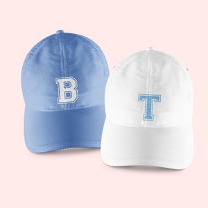Varsity Monogram Baseball Hat // Monogrammed Baseball Cap, Bachelorette Trip Party Favor, Bridal Party Hats, Girl&#39;s Weekend Hats, Custom Hat